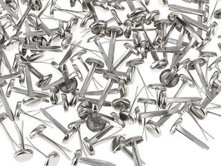 Round Mini Brads - Silver