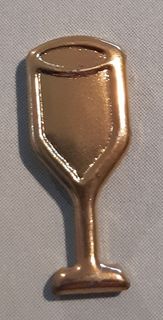 Gold Wine Glass Brads