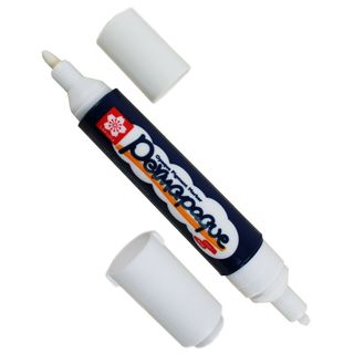 Permapaque White Dual Tip Marker