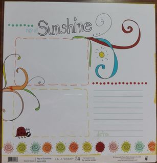 Ray Of Sunshine  12x12 Transparency Sheet