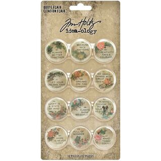 Tim Holtz idea-ology Quote Flair Buttons