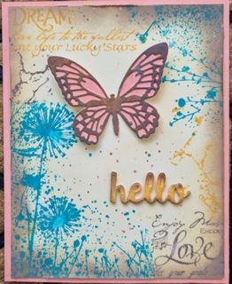Butterfly Hello Card by Carrie