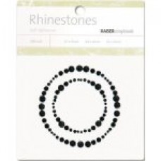 Rhinestone Shapes - Circle Border - Black