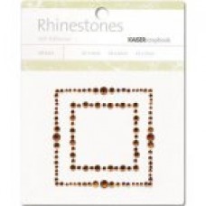 Rhinestone Shapes - Square Border - Copper