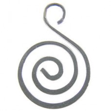 10mm x 15mm Swirl Charm - Silver