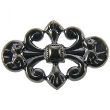 18mm x 12mm Oval Filigree Charm - Black Nickel