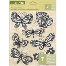 Dimensional Butterflies - Die Cut Stickers