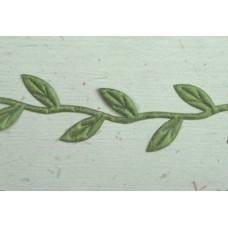 Leaf Garland Ribbon - Olive Geen