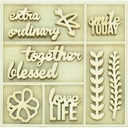 Wooden Flourish Packs - Several themes to choose from.