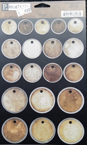 Antique Circle Tags