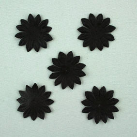 2cm Gerbera Petals - Black