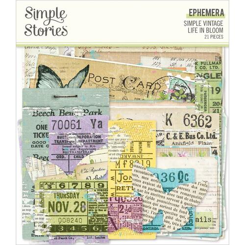 Simple Stories Ephemera Pack - Simple Vintage Life In Bloom