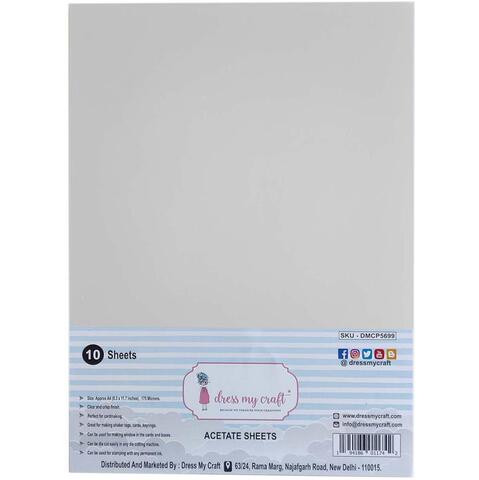 Dress My Crafts Acetate Sheets - 175 micros - 10 pack