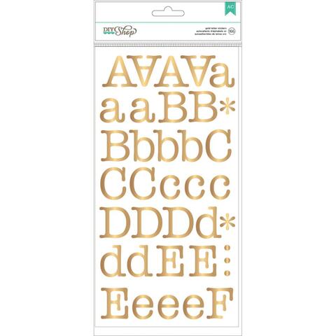 DIY Shop2 Gold Alpha Stickers