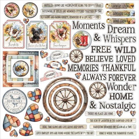 49 and Market - Whispering Way Chipboard Assortment