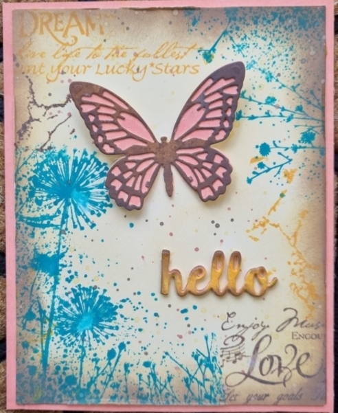 Butterfly Hello Card by Carrie