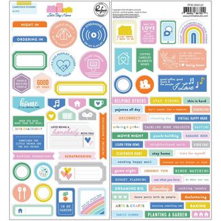Pinkfresh - Let's Stay Home Cardstock Stickers
