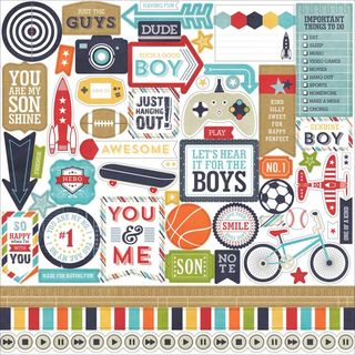 Echo Park - That's My Boy Cardstock Stickers
