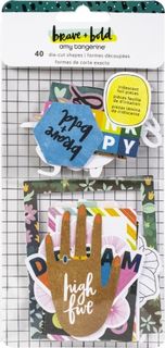 Amy Tangerine - Brave & Bold die cut shapes