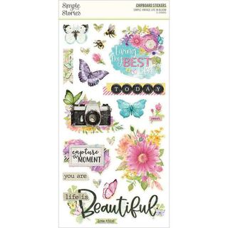 Simple Stories Chipboard Stickers - Simple Vintage Life In Bloom