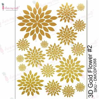 Transfer Me - 3D Gold Flower
