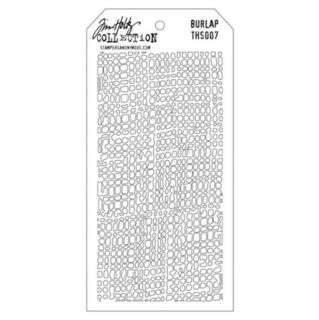 Stampers Anonymous - Tim Holtz Layering Stencil - Burlap