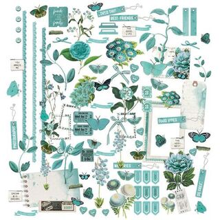 49 and Market - Color Swatch - Teal Laser Cut Elements
