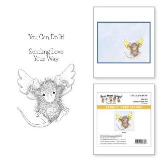 House Mouse Cling rubber Stamp - Flying To See You
