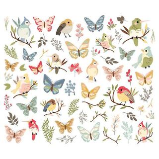 Simple Stories - Front Porch - Butterfly & Birds