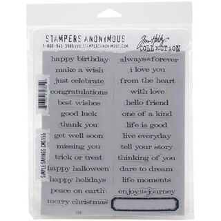 Stampers Anonymous - Simple Sayings Rubber Stamps