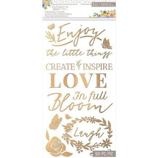 K & Company - Antique Garden Dimesional Icons & Sentiment Stickers