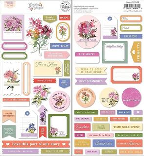 Pink Fresh - Garden Bouquet Cardstock Stickers