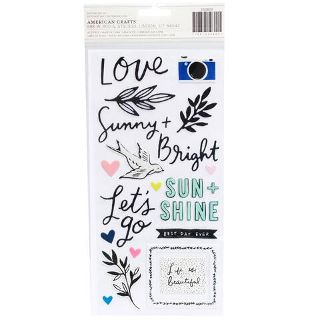 Maggie Holmes - Sunny Days - Summertime Phrase & Icons Puffy Stickers