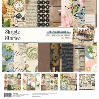 Simple Stories - Simple Vintage - Junk Drawer 12x12 Collection Kit