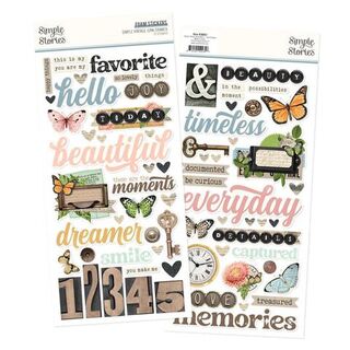 Simple Stories - Simple Vintage - Junk Drawer Foam Stickers