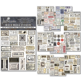 Mixed Media Stickers - Vintage Scripts