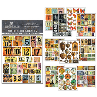 Mixed Media Stickers - Scatched Labels