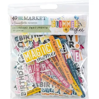 49 and Market - Glimmer and Glee - Chipboard Sentiments