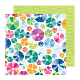 Vicki Boutin - Bold + Bright Spinning Wheels 12x12 Paper